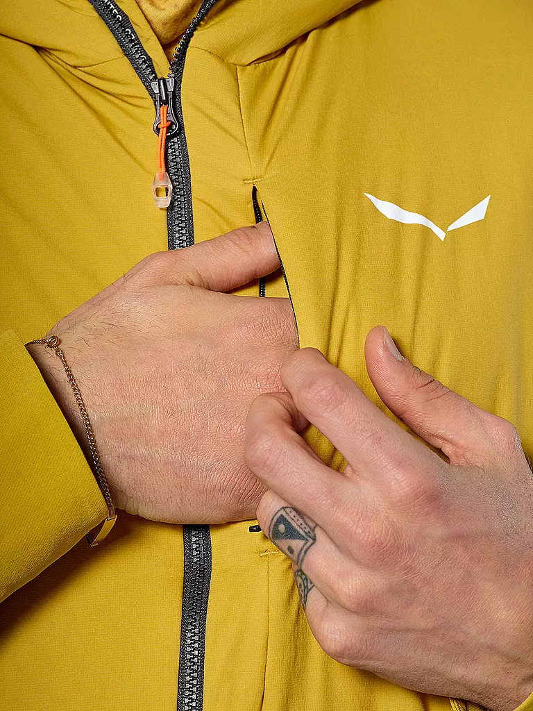 SALEWA | Herren Hybridjacke Pedroc TQ Air Hoodie | gold