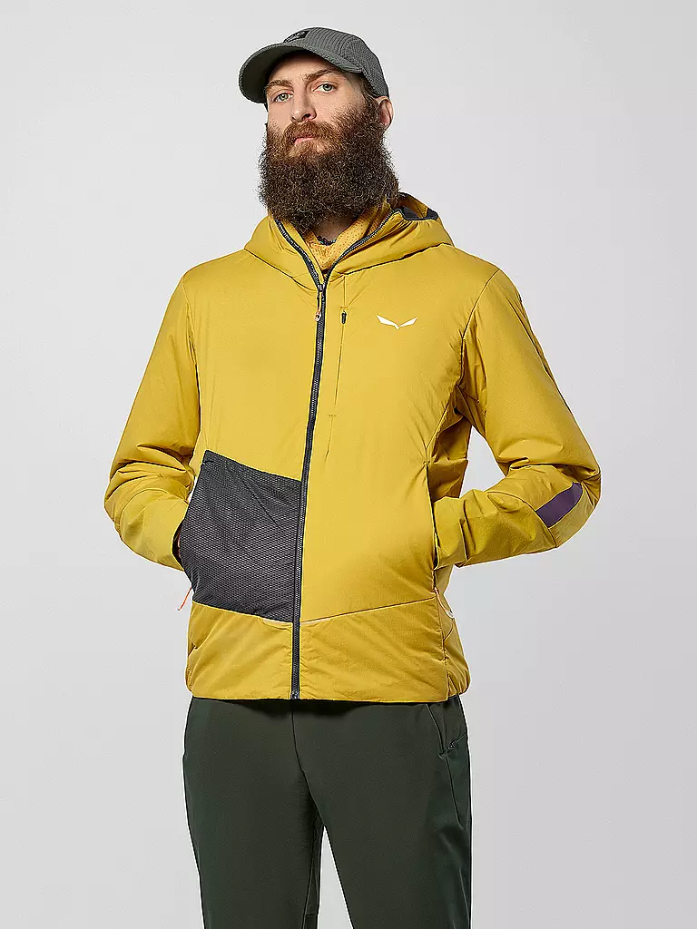 SALEWA | Herren Hybridjacke Pedroc TQ Air Hoodie | gold