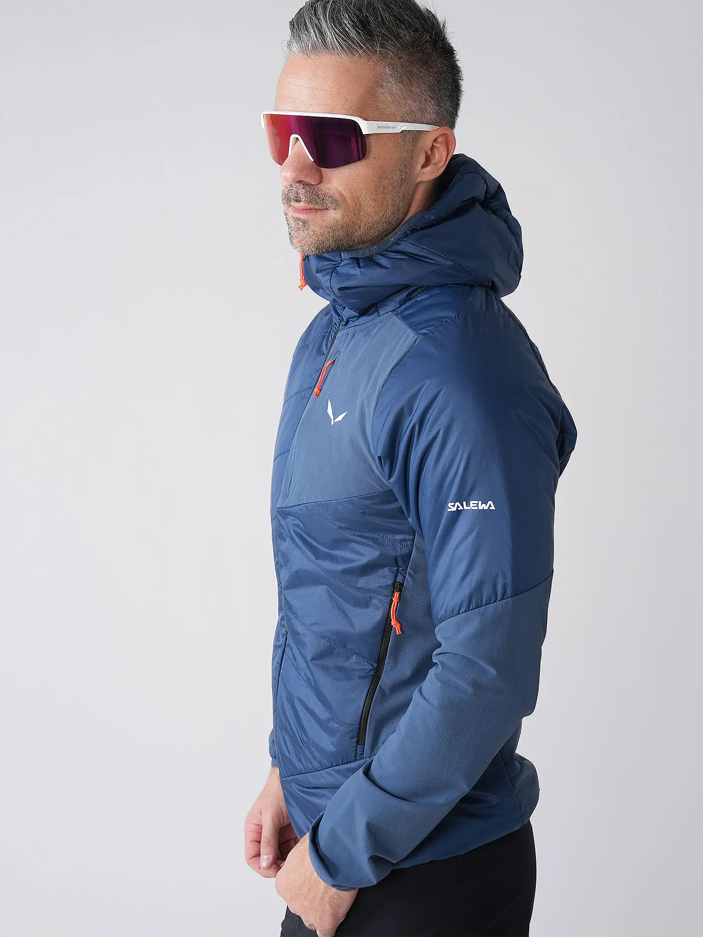 SALEWA | Herren Touren Hybridjacke  Ortles Hybrid TirolWool® Responsive Hoodie | dunkelblau