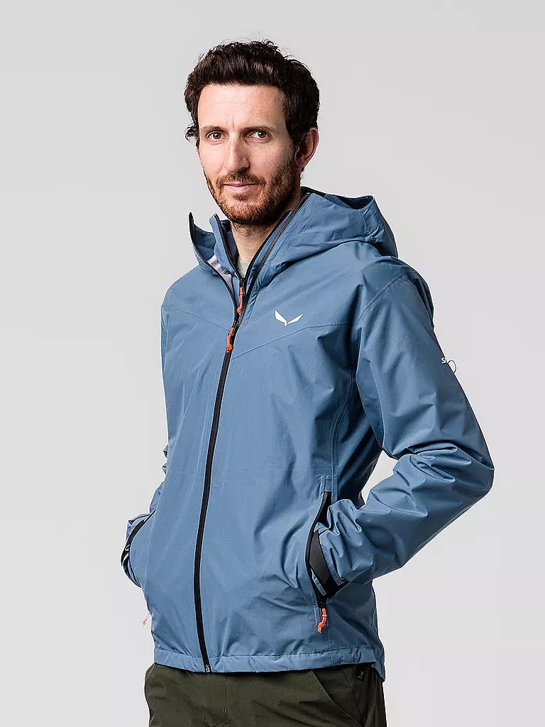 SALEWA | Herren Wanderjacke Puez Aqua 4 2.5L Powertex Hoodie | grau