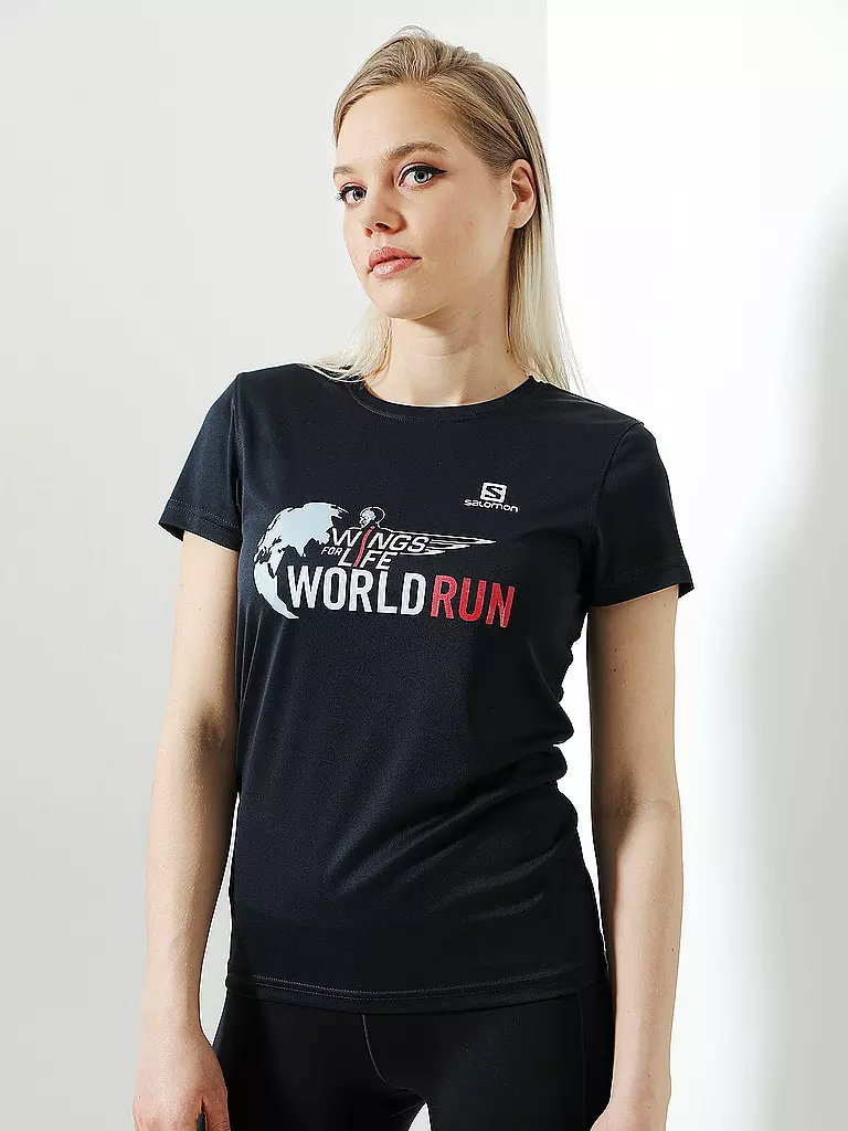 SALOMON | Damen Laufshirt Wings for Life World Run 2021 | blau