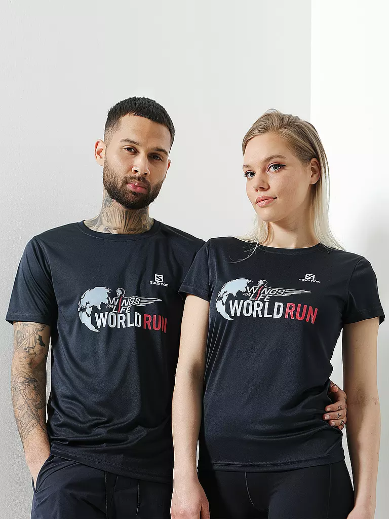 SALOMON | Damen Laufshirt Wings for Life World Run 2021 | blau