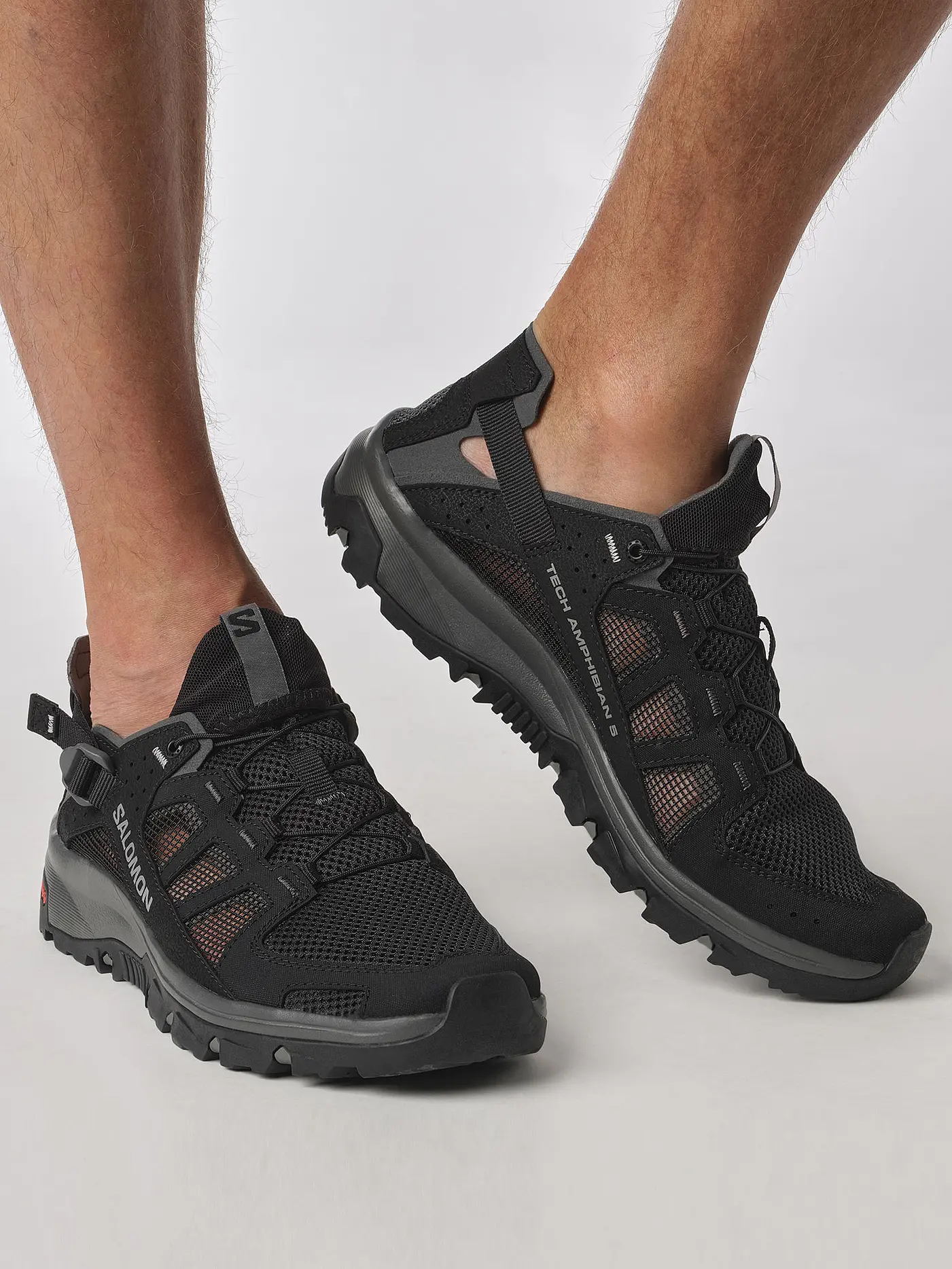SALOMON | Herren Wander Sandalen TECHAMPHIBIAN 5  | schwarz