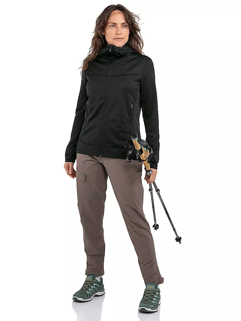 SCHÖFFEL | Damen Fleecejacke Milagle Hoodie | schwarz