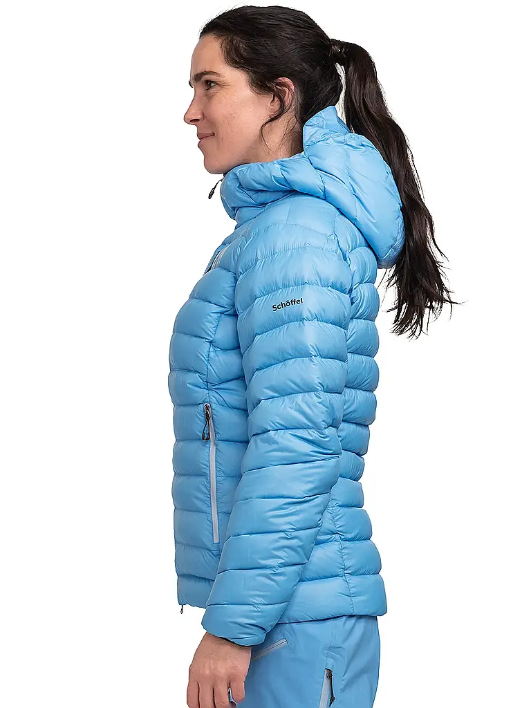 SCHÖFFEL | Damen Isojacke Silvretta Down Hoodie | hellblau