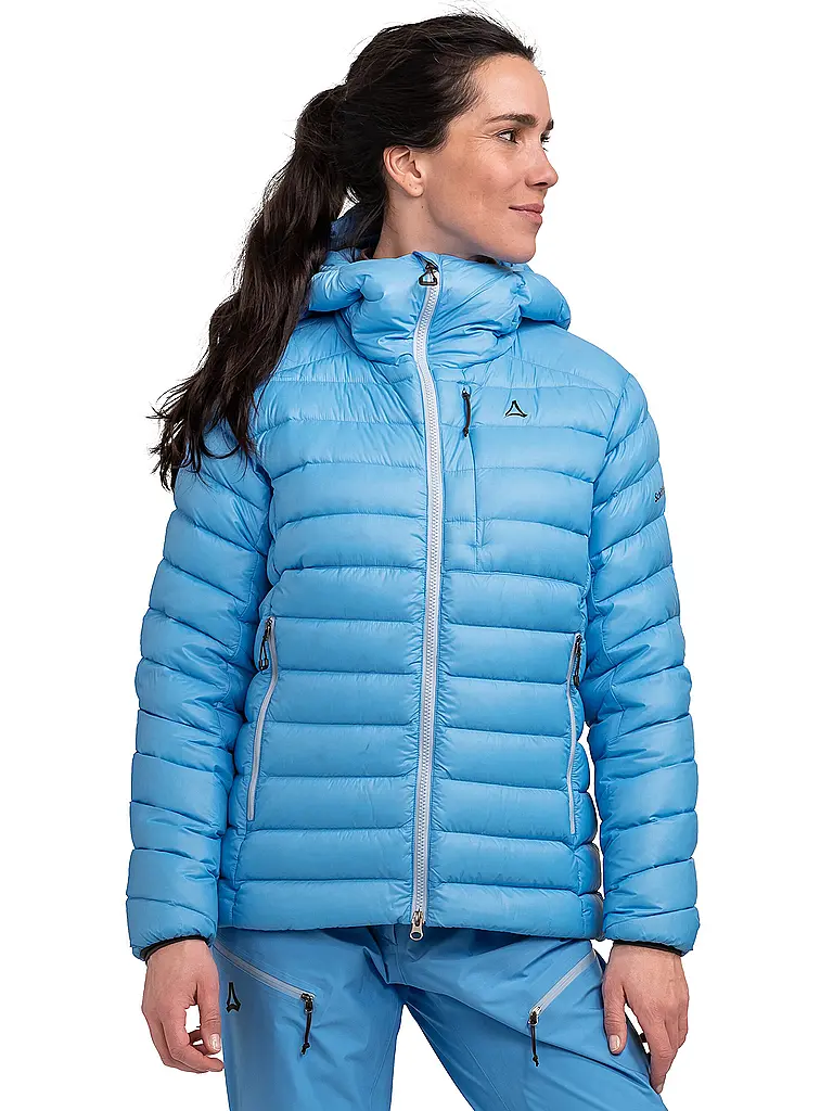 SCHÖFFEL | Damen Isojacke Silvretta Down Hoodie | hellblau