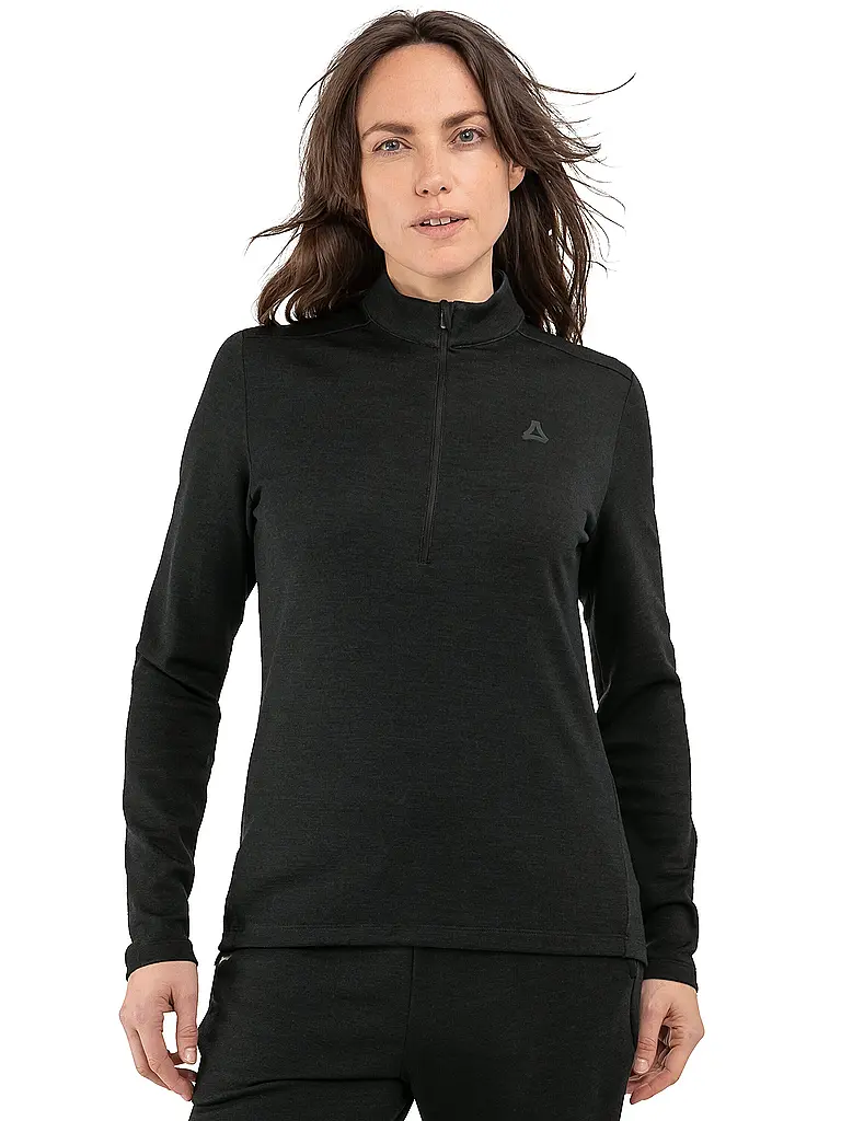 SCHÖFFEL | Damen Unterzieh Zipshirt Style Canyfer | schwarz