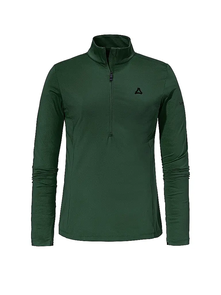 SCHÖFFEL | Damen Unterzieh Zipshirt Style Pine | dunkelgrün