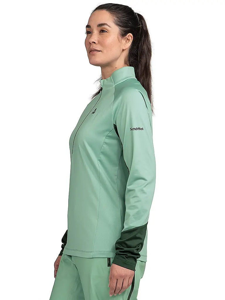 SCHÖFFEL | Damen Unterzieh Zipshirt Style Safoon | hellgrün