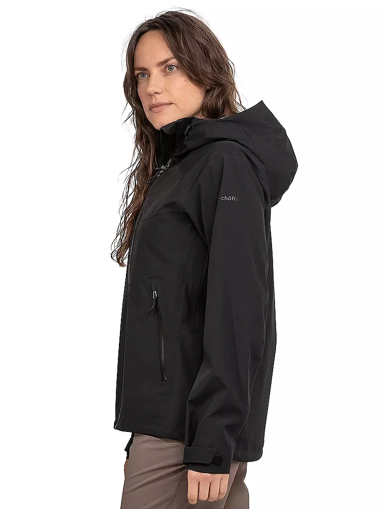 SCHÖFFEL | Damen Wanderjacke Cascata 3L Hoodie | schwarz