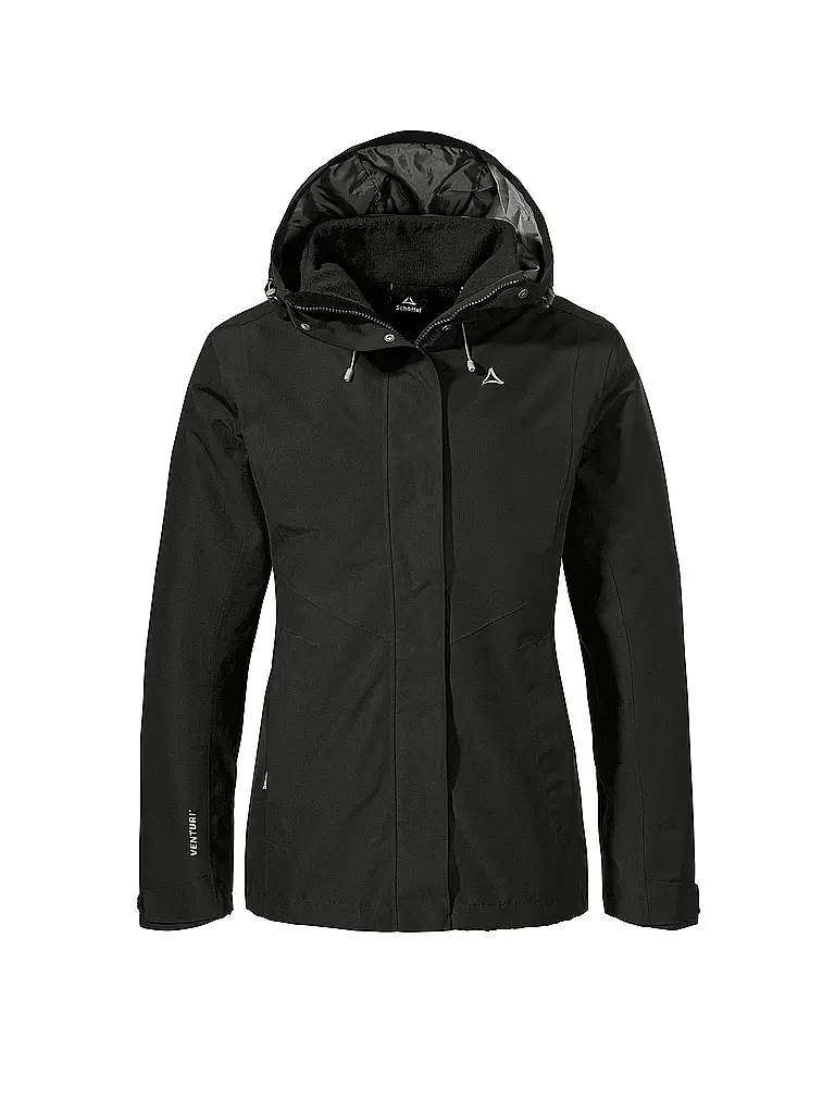 SCHÖFFEL | Damen Wanderjacke Okere 2L 3in1 Hoodie | schwarz