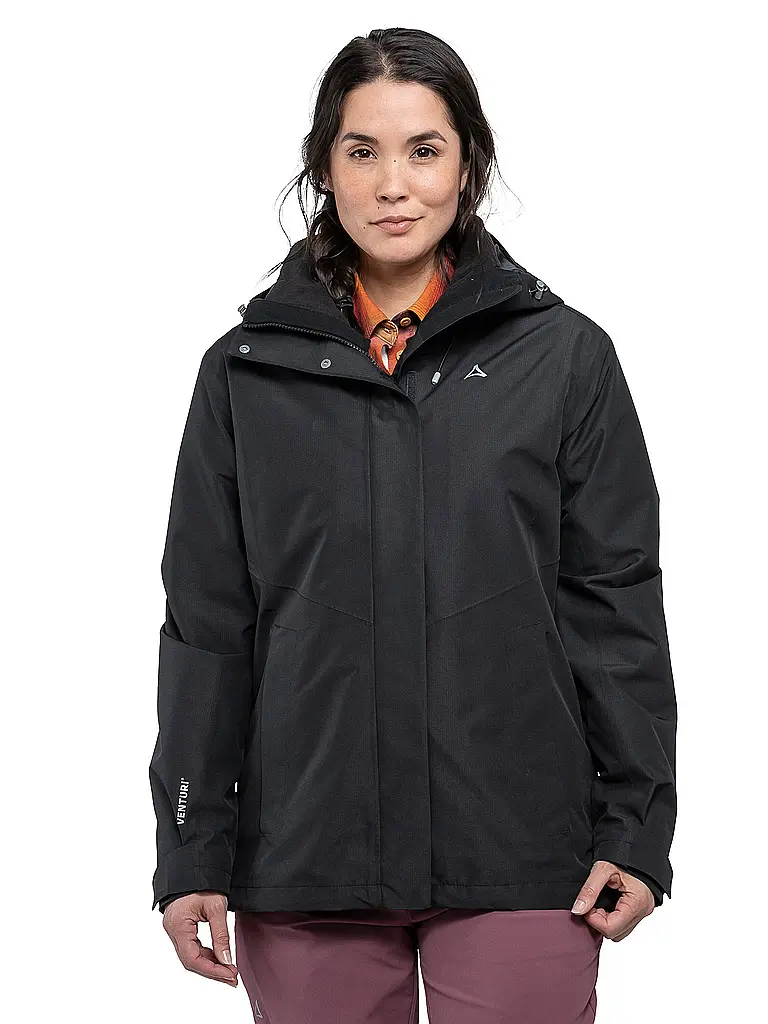 SCHÖFFEL | Damen Wanderjacke Okere 2L 3in1 Hoodie | schwarz