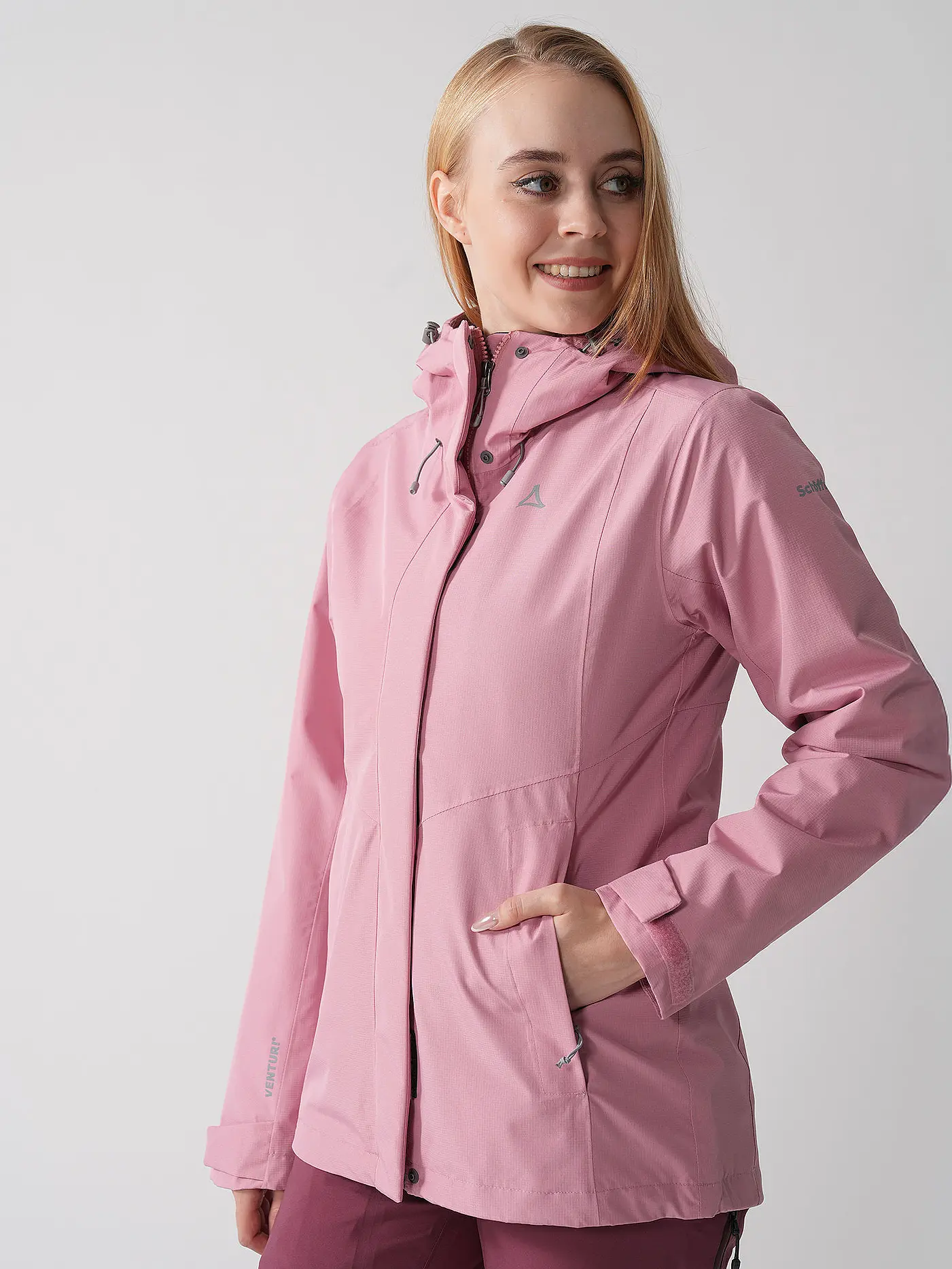 SCHÖFFEL | Damen Wanderjacke Okere 2L 3in1 Hoodie | rosa