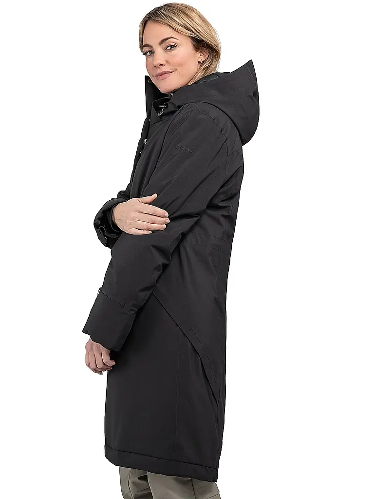 SCHÖFFEL | Damen Wintermantel Style Gregale Hoodie | schwarz