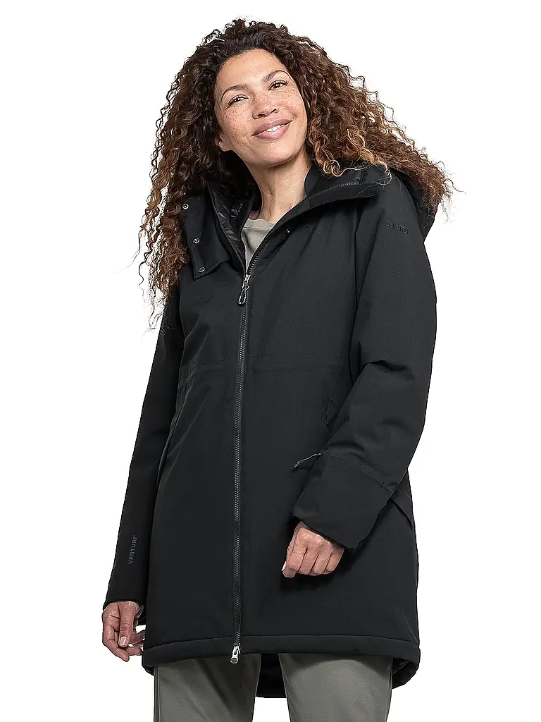 SCHÖFFEL | Damen Winterparka Crivat 2L Hoodie | schwarz