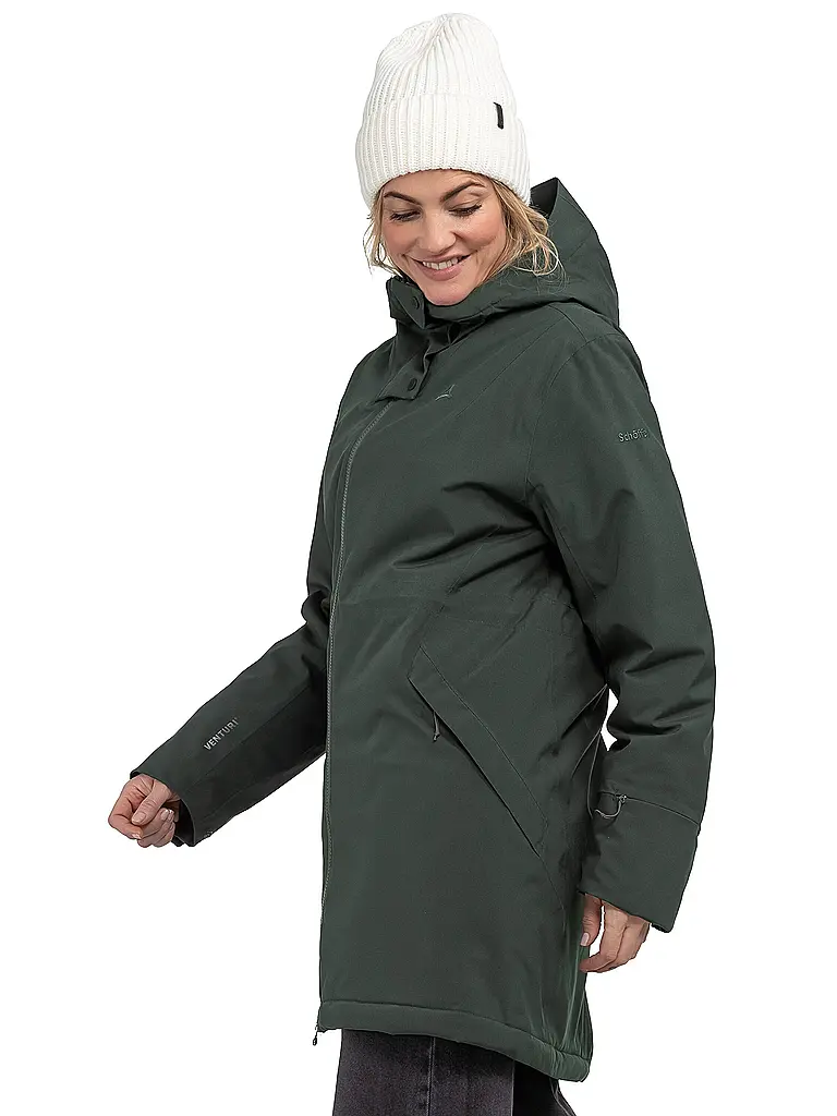 SCHÖFFEL | Damen Winterparka Crivat 2L Hoodie | dunkelgrün