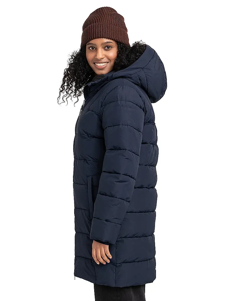 SCHÖFFEL | Damen Winterparka Style Boslix Hoodie | dunkelblau
