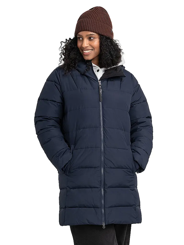 SCHÖFFEL | Damen Winterparka Style Boslix Hoodie | dunkelblau