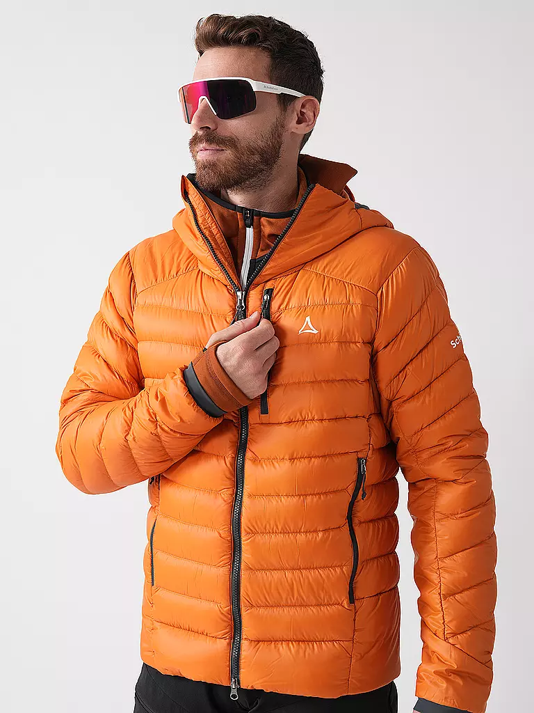 SCHÖFFEL | Herren Touren Isojacke Tschierval Hoodie | orange