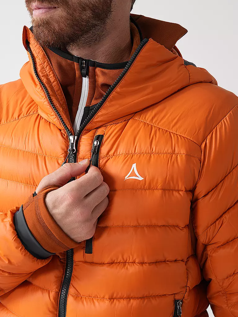 SCHÖFFEL | Herren Touren Isojacke Tschierval Hoodie | orange