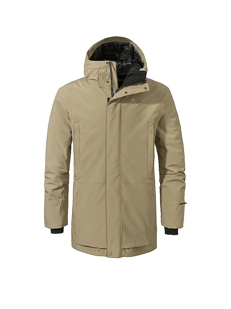 SCHÖFFEL | Herren Winterparka Crivat 2L Hoodie isoliert | camel