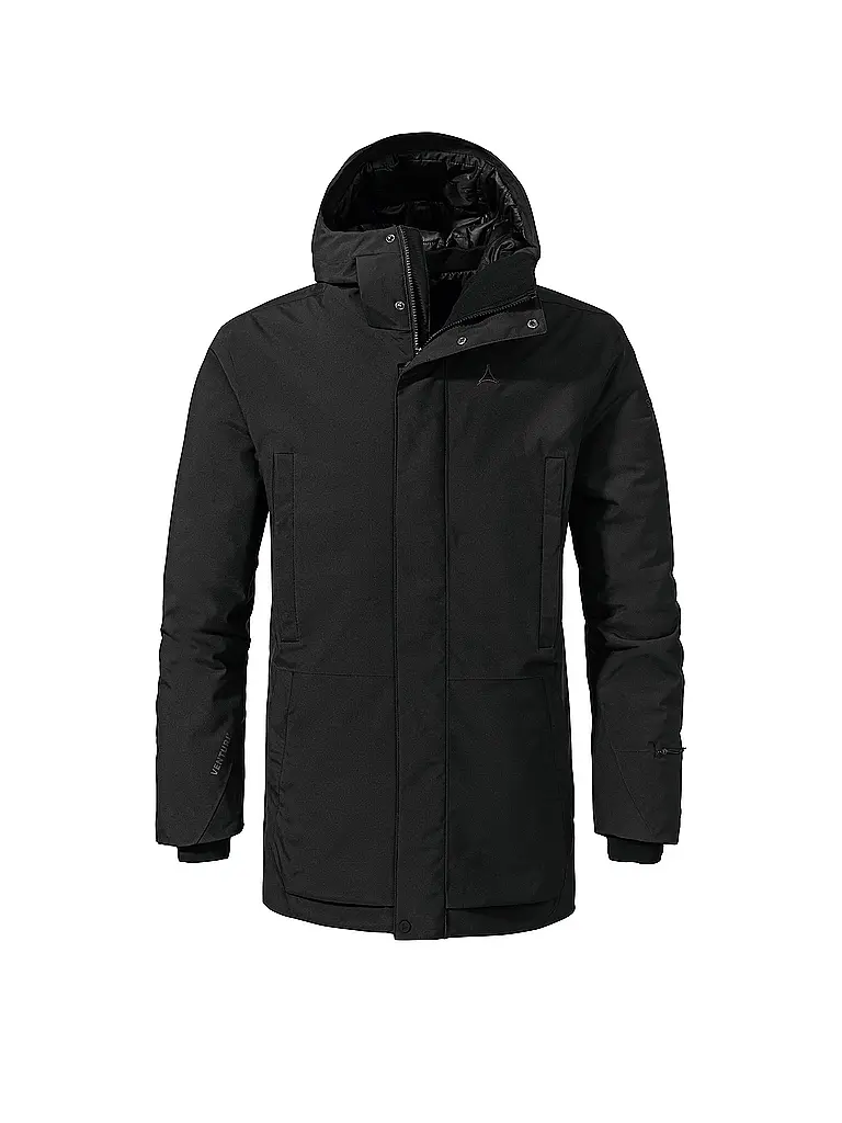 SCHÖFFEL | Herren Winterparka Crivat 2L Hoodie isoliert | schwarz