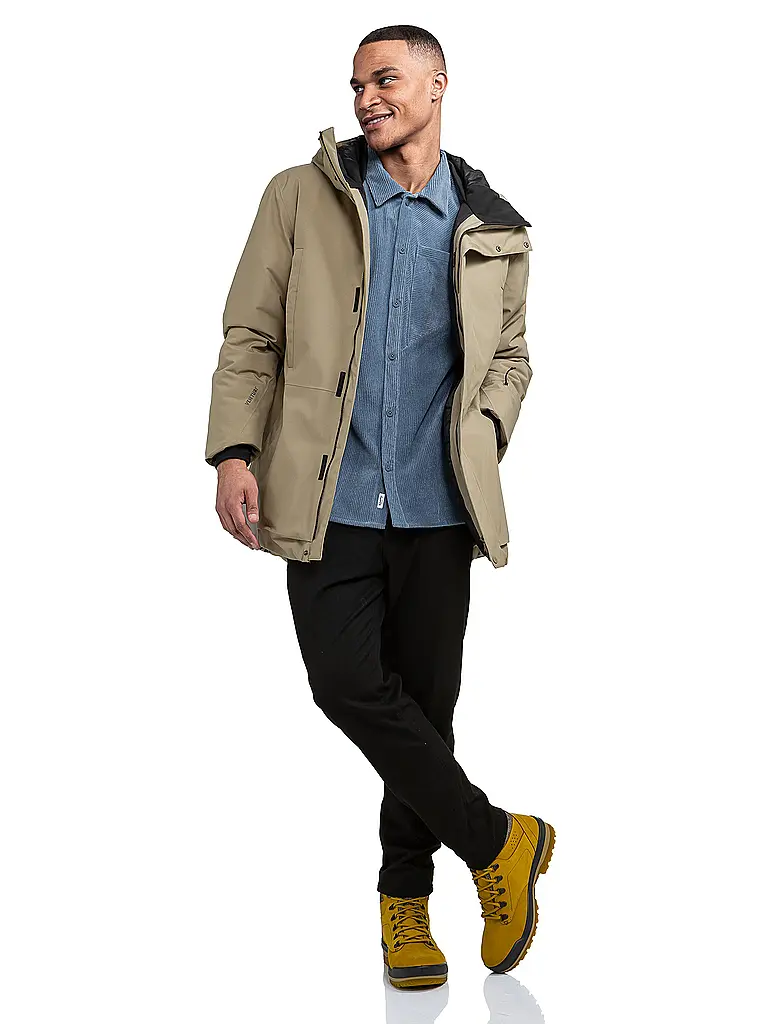 SCHÖFFEL | Herren Winterparka Crivat 2L Hoodie isoliert | camel