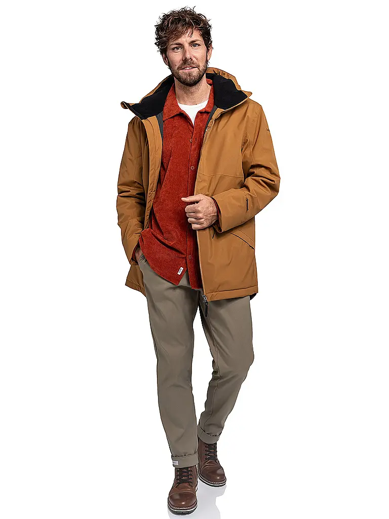 SCHÖFFEL | Herren WInterparka Malkay Hoodie | senf