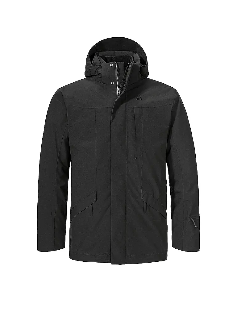 SCHÖFFEL | Herren Winterparka Style Borkol 3in1 Hoodie | schwarz