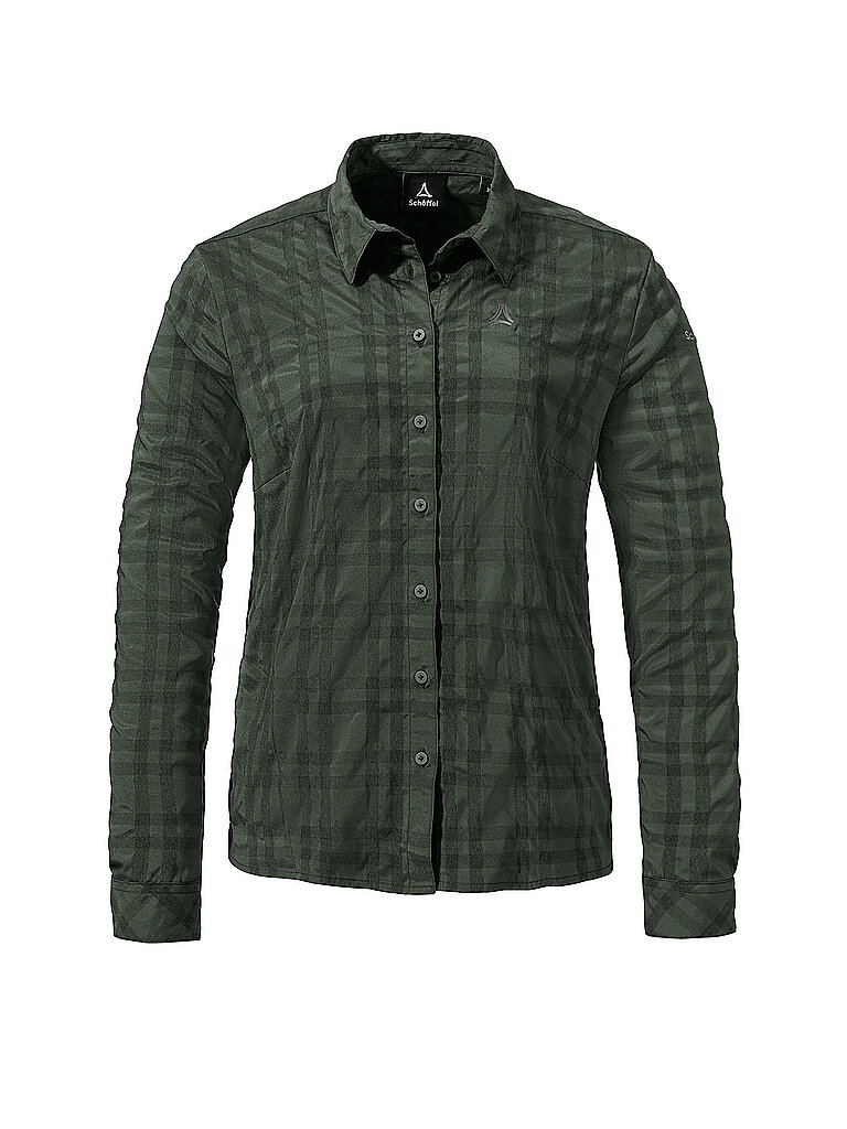 Schöffel Bluse UV-Schutz Schulternaht Dunkelgrün