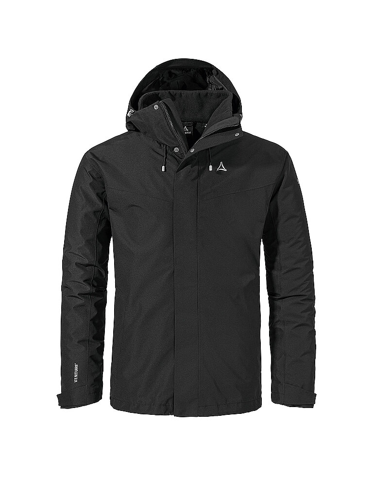 Schöffel Wanderjacke Hoodie Venturi Schwarz