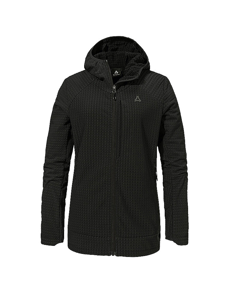 Schöffel Hoodie Strukturfleece 4-Wege-Stretch Schwarz