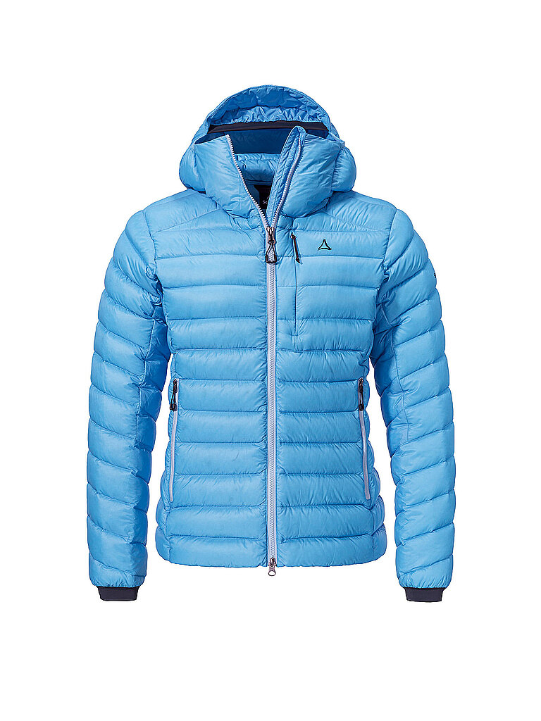 Schöffel Isojacke Down Hoodie Hellblau