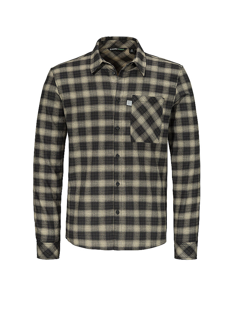 SCHÖFFEL Herren Flanellhemd Kleion schwarz | 50
