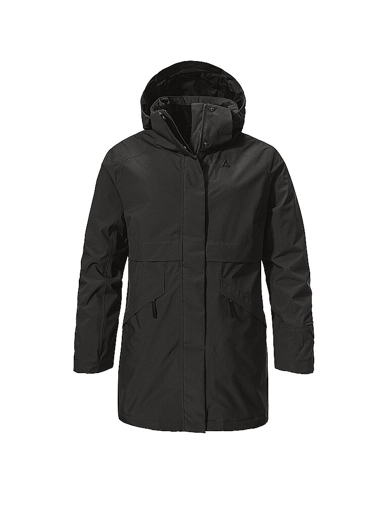 SCHÖFFEL Damen Winterparka Malkay Hoodie schwarz | 34