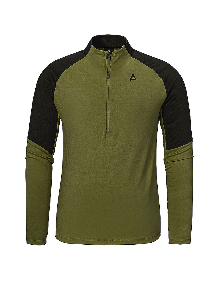 SCHÖFFEL Herren Unterzieh Zipshirt Style Safoon olive | 48