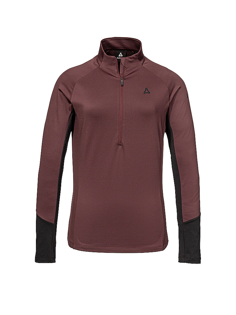 SCHÖFFEL Damen Unterzieh Zipshirt Style Safoon dunkelrot | 34