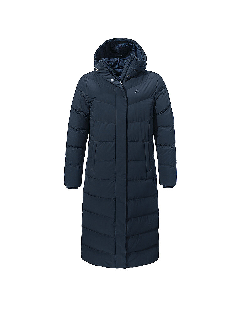 SCHÖFFEL Damen Wintermantel Vindave Down Hoodie dunkelblau | 40
