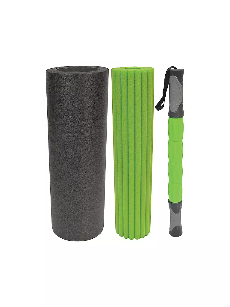 SCHILDKRÖT |  3 in 1 Massage Roller Set / Faszienset  | schwarz