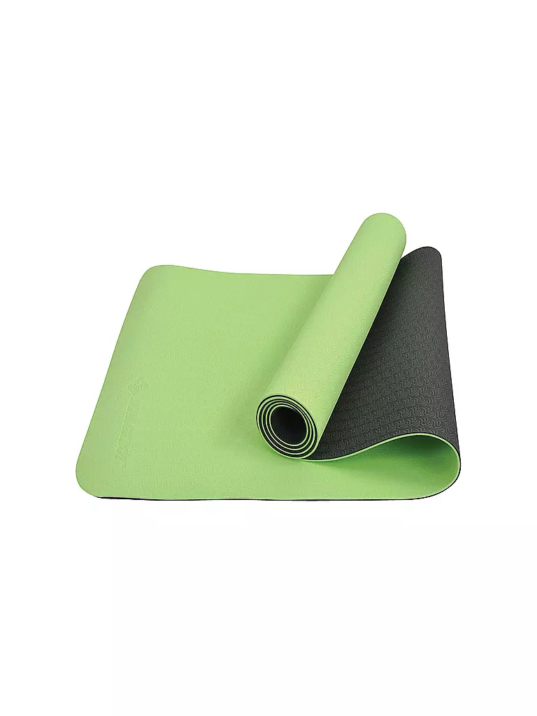 SCHILDKRÖT |  Bicolor Yogamatte, Lime-Anthrazit, 4mm, PVC-frei, im Carrybag  | grün