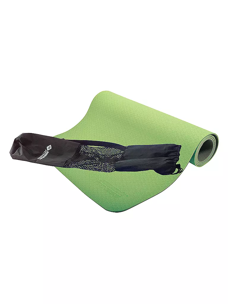 SCHILDKRÖT |  Bicolor Yogamatte, Lime-Anthrazit, 4mm, PVC-frei, im Carrybag  | grün