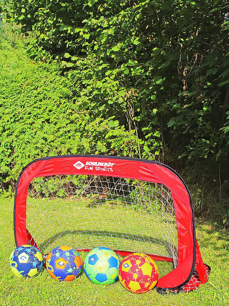 SCHILDKRÖT | Pop-Up Goal Fussballtor 2er Set | rot