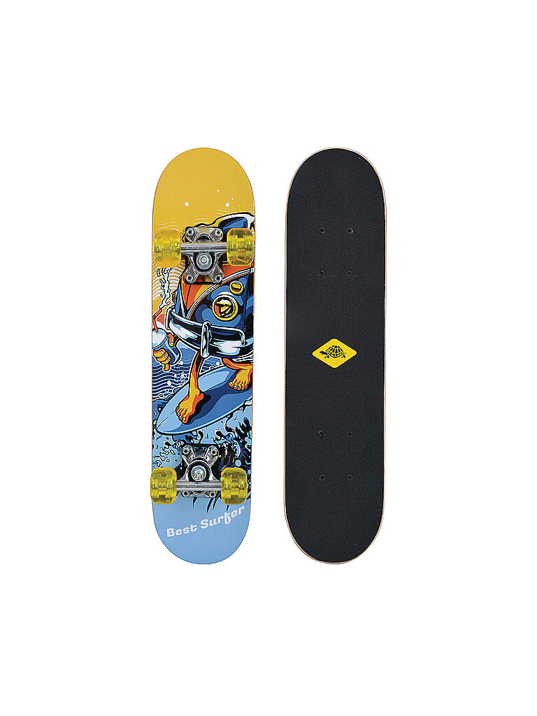 SCHILDKRÖT Kinder Skateboard Junior 24 Best Surfer gelb B