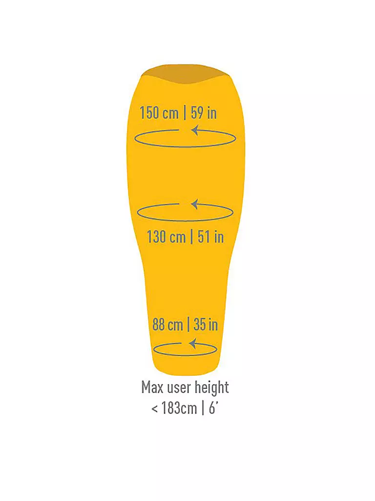 SEA TO SUMMIT | Daunenschlafsack Spark Sp0 Regular +10 °C | gelb