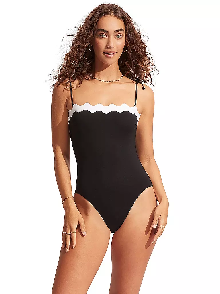 SEAFOLLY | Damen Badeanzug Ric Rac | schwarz