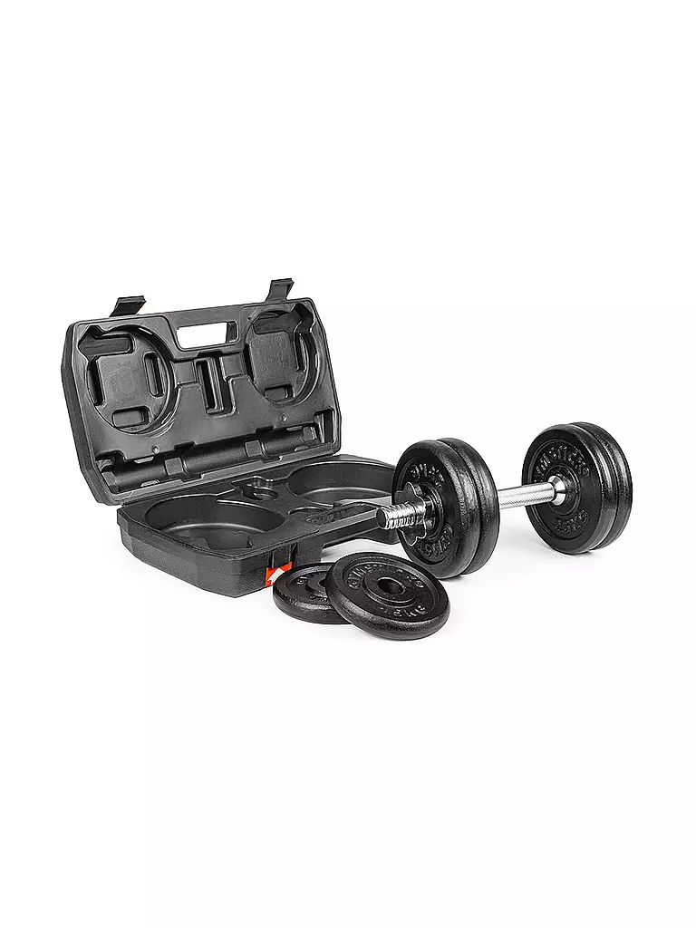 SIMPLY FIT | Kurzhantel Dumbell Set 15kg im Koffer | schwarz