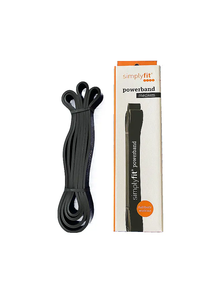SIMPLY FIT | Trainingsband Power Band Schwarz Mittel | schwarz