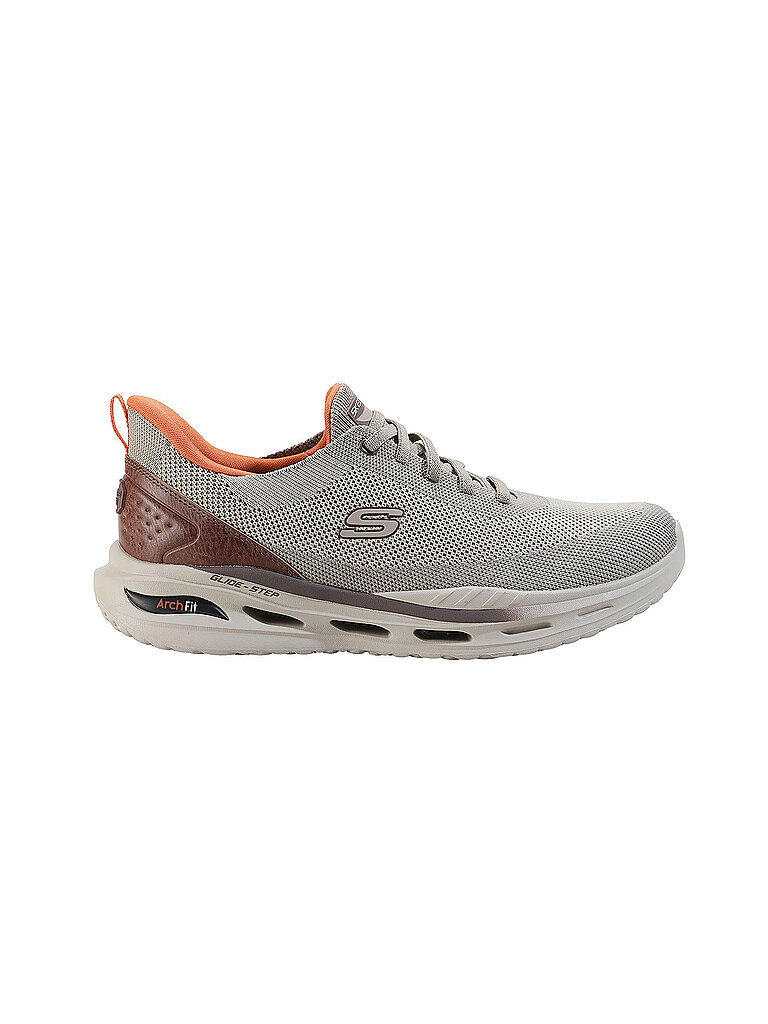 Skechers Sneakers Relaxed Fit Strick-Vegan Leder Hellbraun