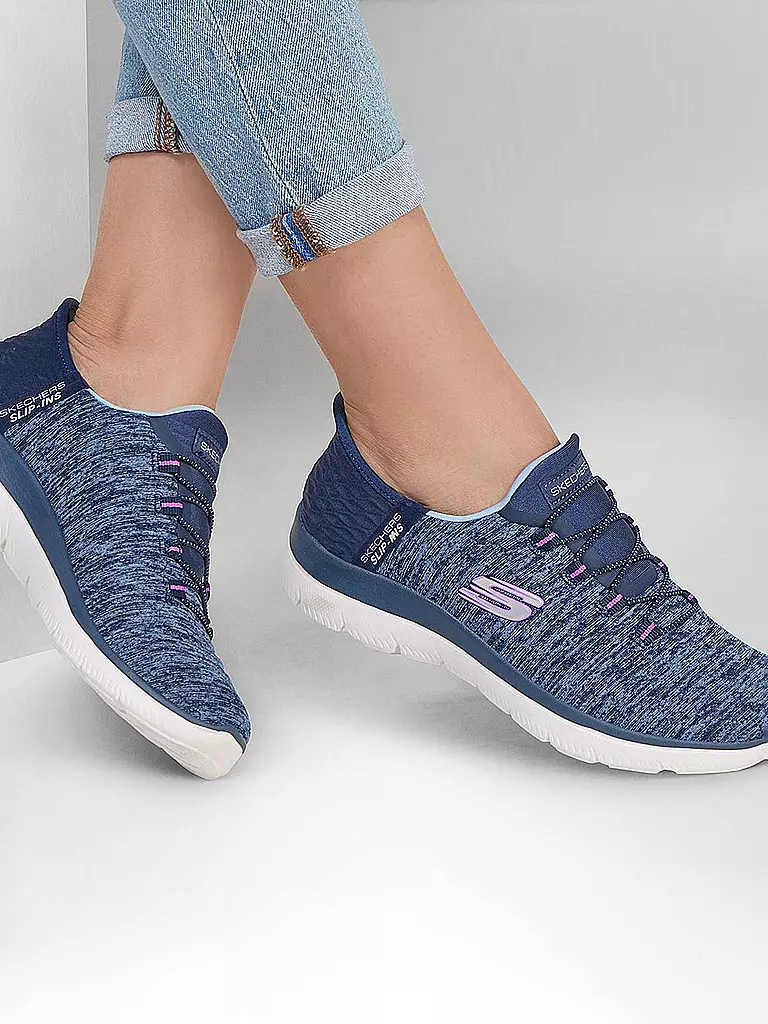 SKECHERS | Damen Fitnessschuhe Slip-ins: Summits  | blau