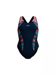 SPEEDO | Damen Badeanzug Placement Laneback | dunkelblau